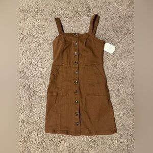 NWT Brown Button Up Dress